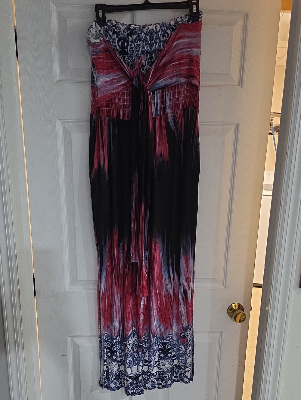 VENUS Coral Pink, Black & White Tie-Front Jumper Pant Legs
